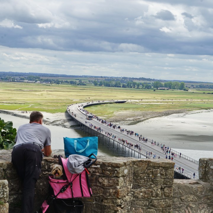 Panorama from the walls of Mont Saint Michel in Normandy, France