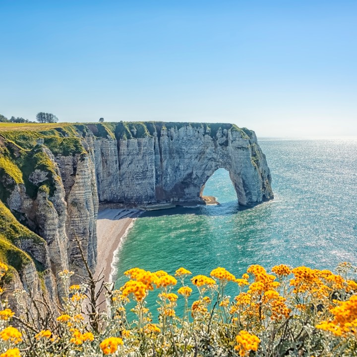 French coastline in Normandy